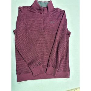 Under Armour Storm Men's Size S Purple patterned stripe 1/4 Zip Golf Sweater